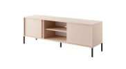 Kleines TV-Möbel mit zwei Türen Zaghouan 10, Farbe: Beige - Abmessungen: 53,5 x 153 x 39,5 cm (H x B x T)