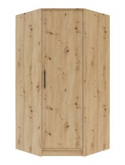 Eckschrank mit genügend Stauraum Hannut 24, Farbe: Eiche Artisan - Abmessungen: 190 x 95 x 95 cm (H x B x T)