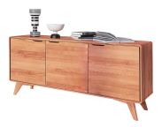 Vollholz Kommode / Sideboard Timaru 12 mit drei Türen, Kernbuche geölt, Maße: 63 x 134 x 40 cm, ausgezeichnete Qualität, 4 Fächer