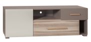 Jugendzimmer - TV-Unterschrank Roland 08, Farbe: Braun, teilmassiv - 46 x 133 x 40 cm (H x B x T)