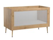 Babybett / Gitterbett Peetu 04, Farbe: Eiche - Liegefläche: 70 x 140 cm (B x L)