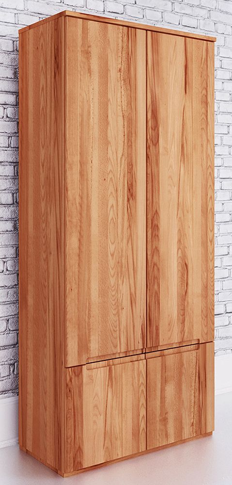 Drehtürenschrank / Kleiderschrank Kapiti 13 Kernbuche massiv geölt - Abmessungen: 206 x 90 x 53 cm (H x B x T)