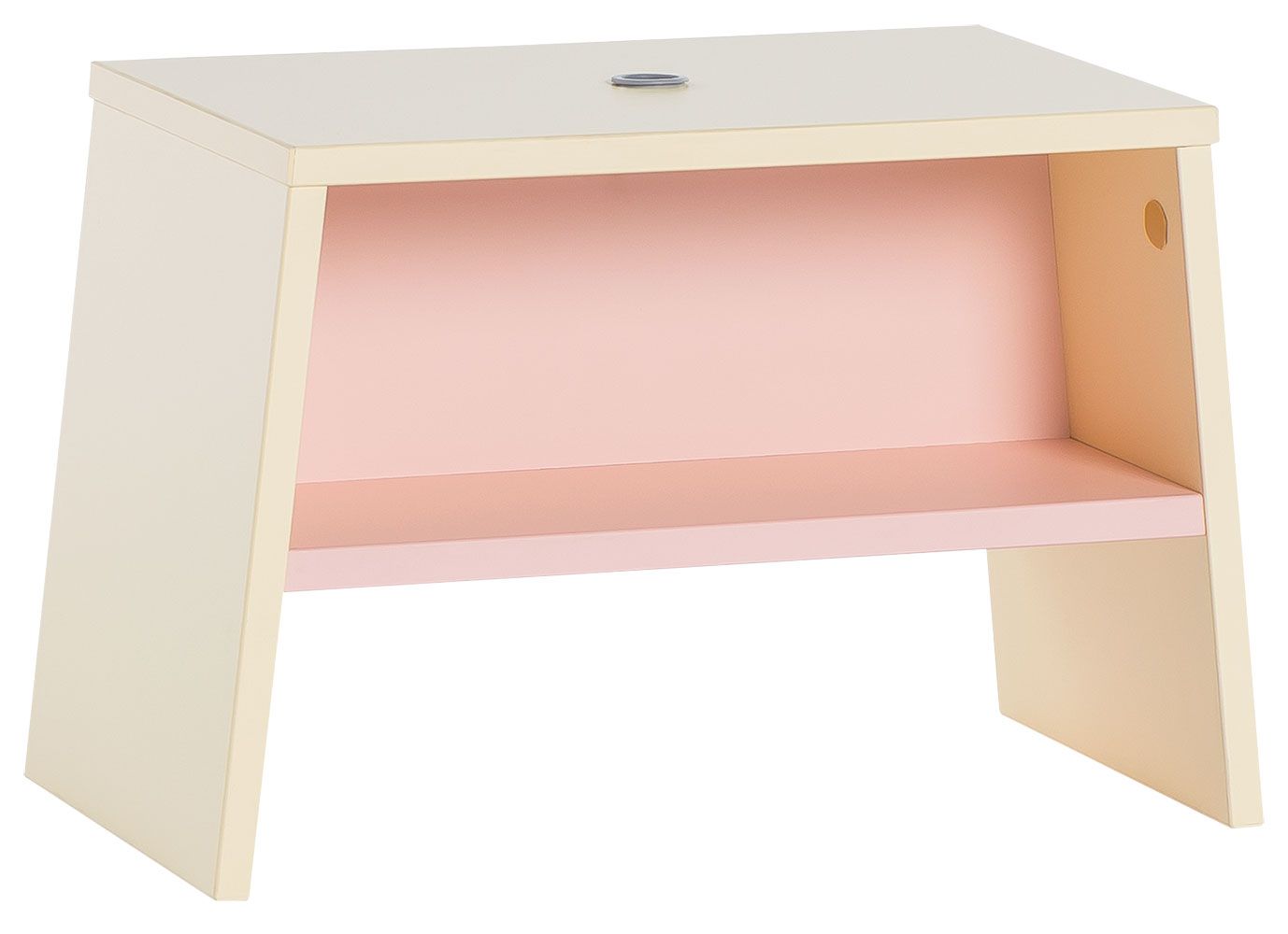 Kinderhocker Irlin 05, Farbe: Gelb / Rosa - Abmessungen: 31 x 46 x 25 cm (H x B x T)