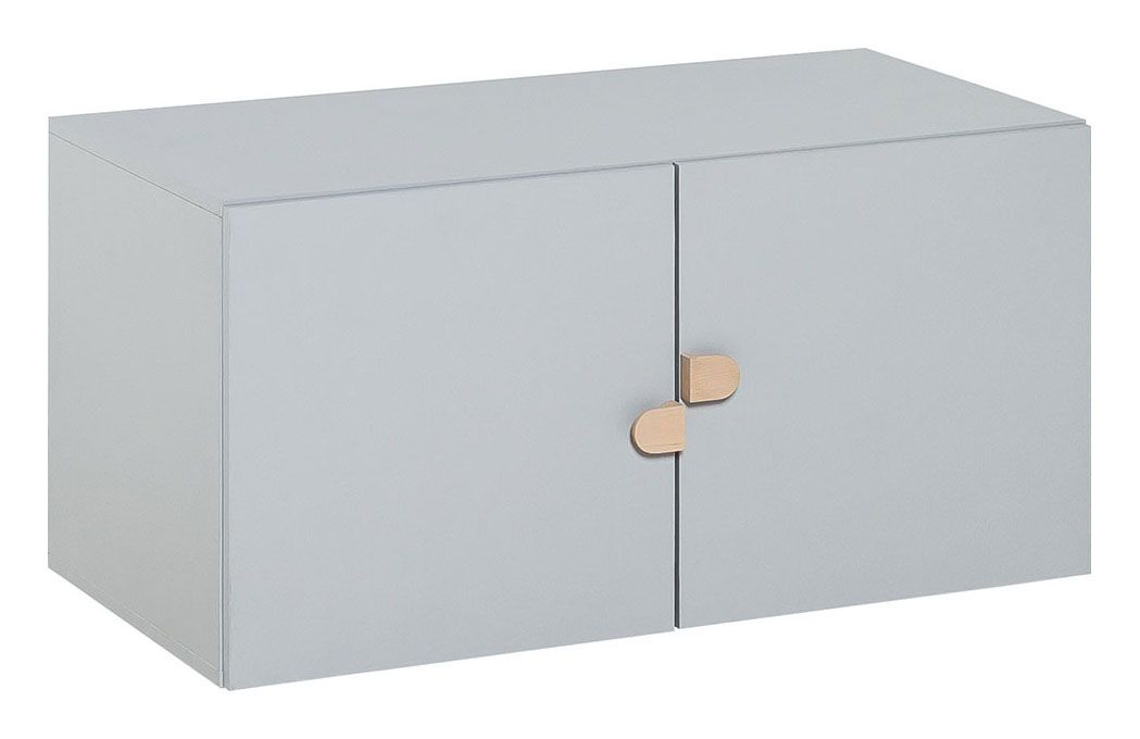 Jugendzimmer - Kommode Skalle 07, Farbe: Grau - Abmessungen: 47 x 94 x 49 cm (H x B x T)