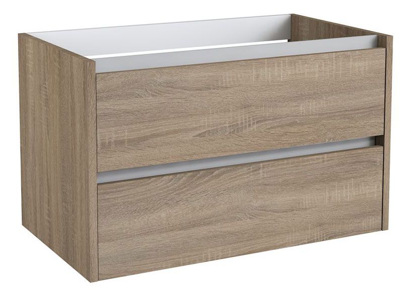 Waschtischunterschrank Kolkata 56, Farbe: Eiche – 50 x 80 x 46 cm (H x B x T)