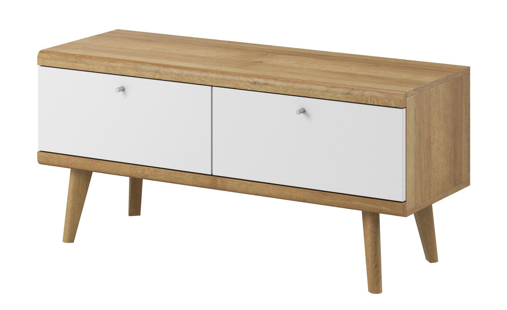 TV-Unterschrank Maryhill 03, Farbe: Eiche Riviera / Weiß - Abmessungen: 50 x 107 x 40 cm (H x B x T)