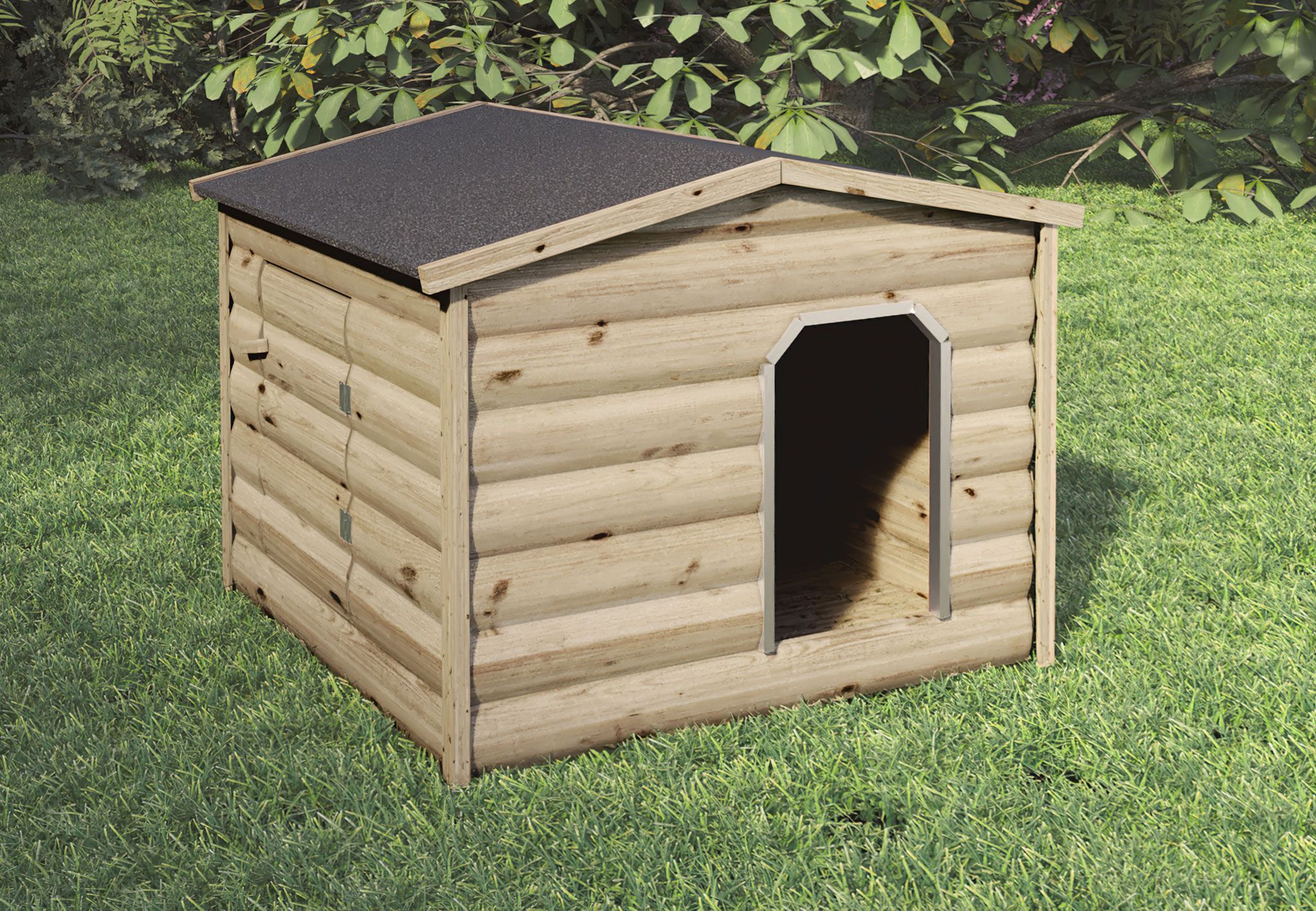 Hundehütte Shepherd inkl. Boden - Abmessung (cm): 86 x 118.5 x 92,5 (L x B x H)