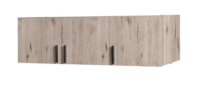 Aufsatz für Drehtürenschrank / Kleiderschrank Tripoli 02, Farbe: Eiche - Abmessungen: 40 x 136 x 54 cm (H x B x T)