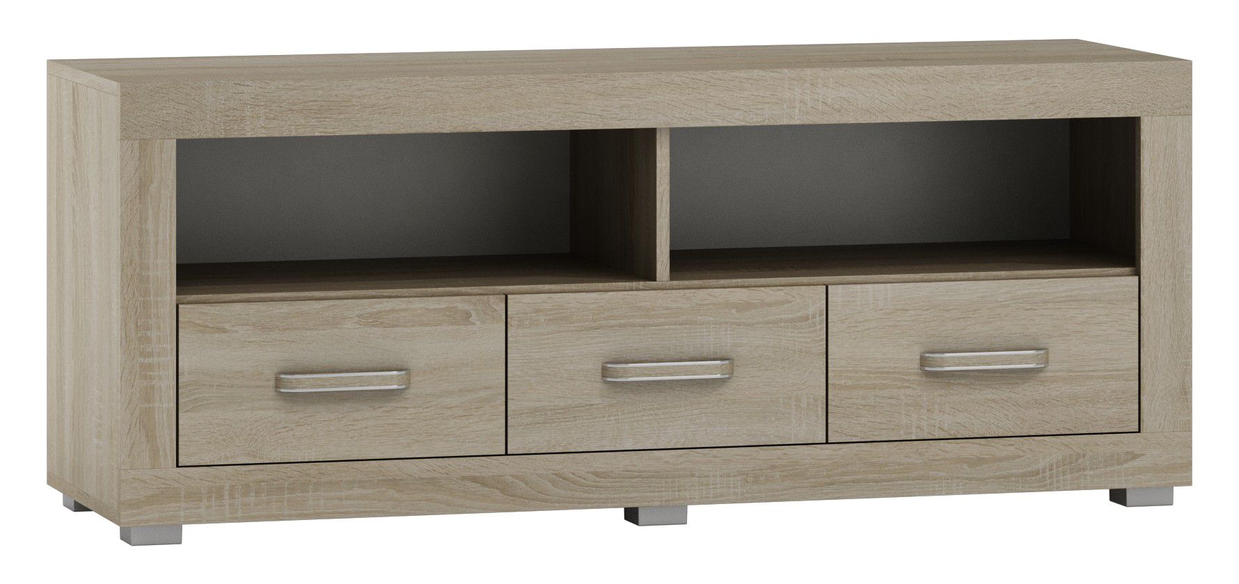 TV-Unterschrank Lorengau 16, Farbe: Sonoma Eiche - Abmessungen: 53 x 130 x 42 cm (H x B x T)