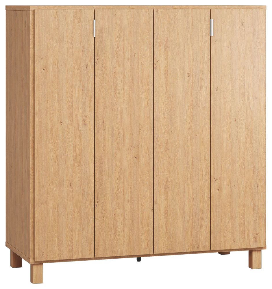 Barschrank Averias 03, Farbe: Eiche - Abmessungen: 122 x 112 x 47 cm (H x B x T)