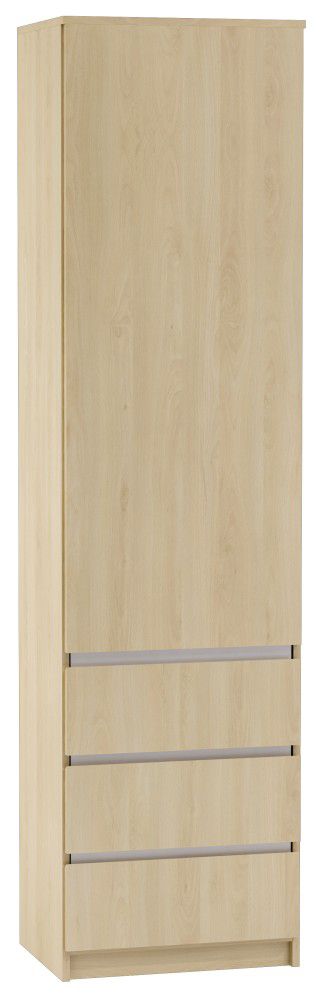 Schrank Kiunga 11, Farbe: Buche / Weiß - Abmessungen: 200 x 52 x 40 cm (H x B x T)