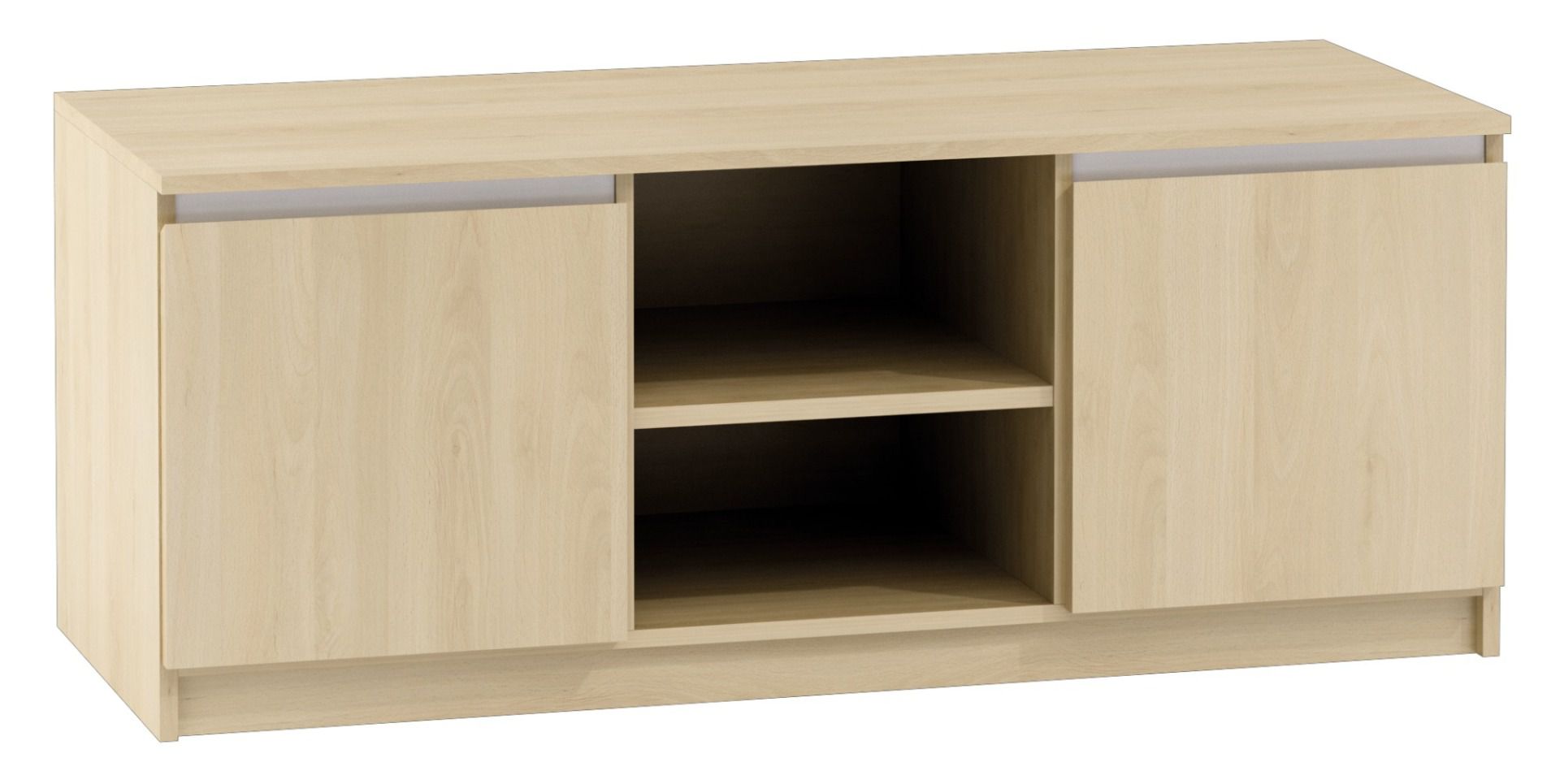 TV-Unterschrank Kiunga 06, Farbe: Buche / Weiß - Abmessungen: 47 x 120 x 47 cm (H x B x T)