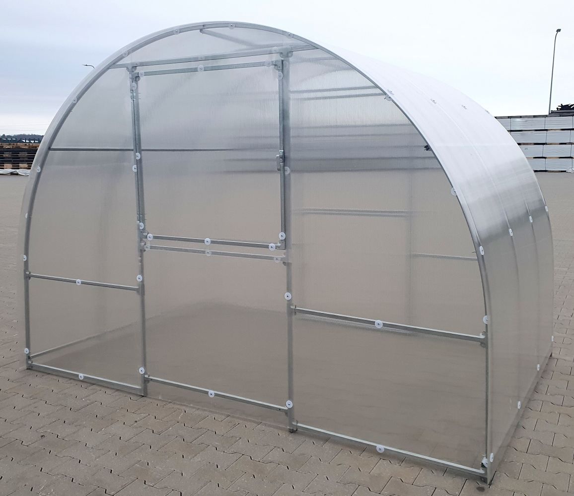 Gewächshaus 32 HKP 6 mm, Grundfläche 18 m² - Abmessungen: 600 x 300 cm (L x B)