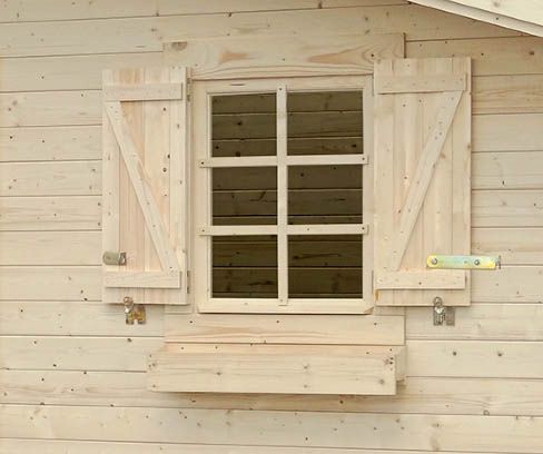 Blumenkasten und Fensterläden Set für Einzelfenster