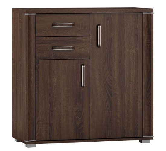 Kommode Aitape 15, Farbe: Sonoma Eiche dunkel - Abmessungen: 92 x 90 x 40 cm (H x B x T)