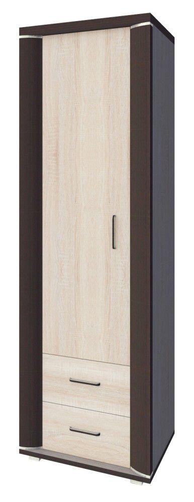 Schrank Aitape 25, Farbe: Sonoma Eiche dunkel / Sonoma Eiche hell - Abmessungen: 188 x 60 x 40 cm (H x B x T)