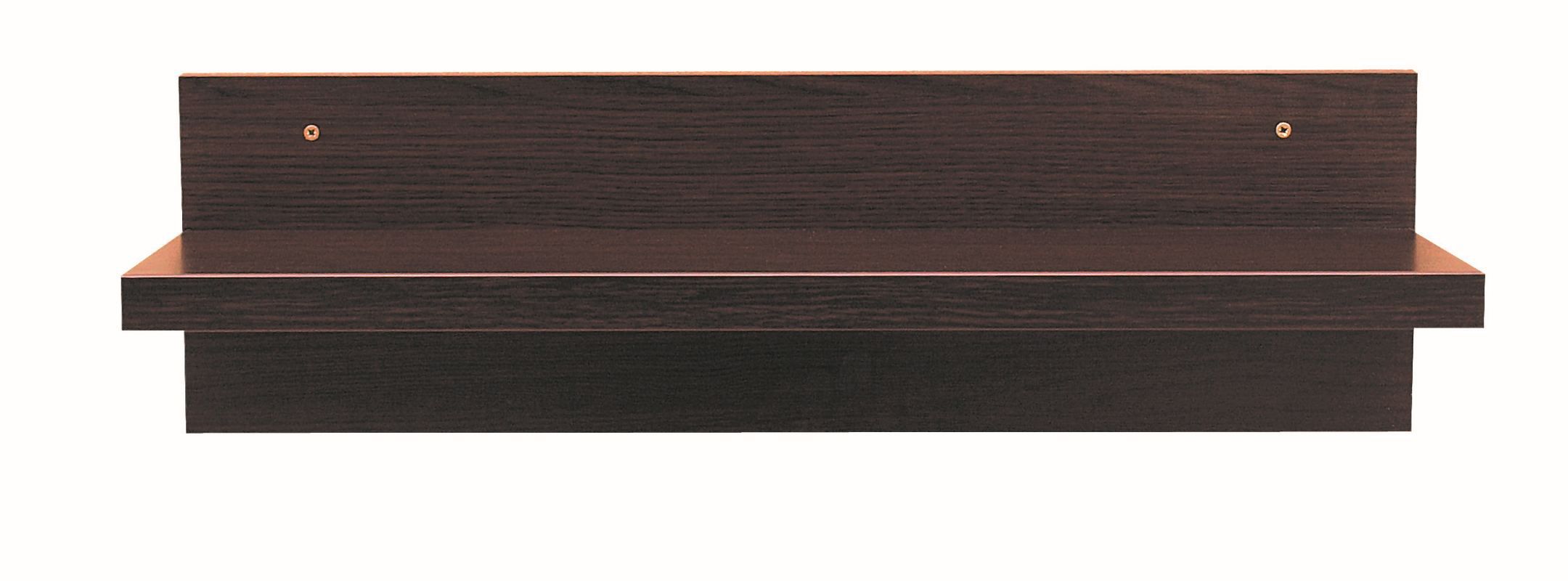 Hängeregal / Wandregal Estero 01, Farbe: Wenge - 19 x 65 x 19 cm (H x B x T)