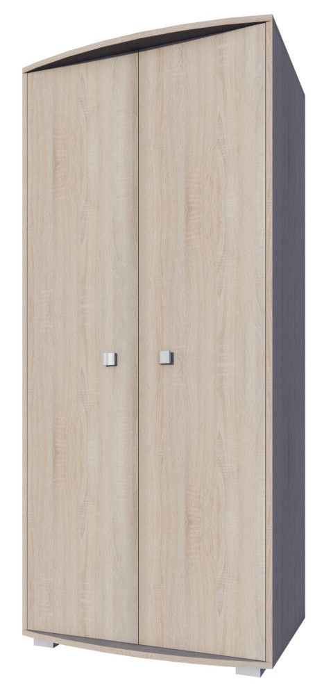 Drehtürenschrank / Kleiderschrank Rabaul 23, Farbe: Sonoma Eiche - Abmessungen: 200 x 90 x 55 cm (H x B x T)