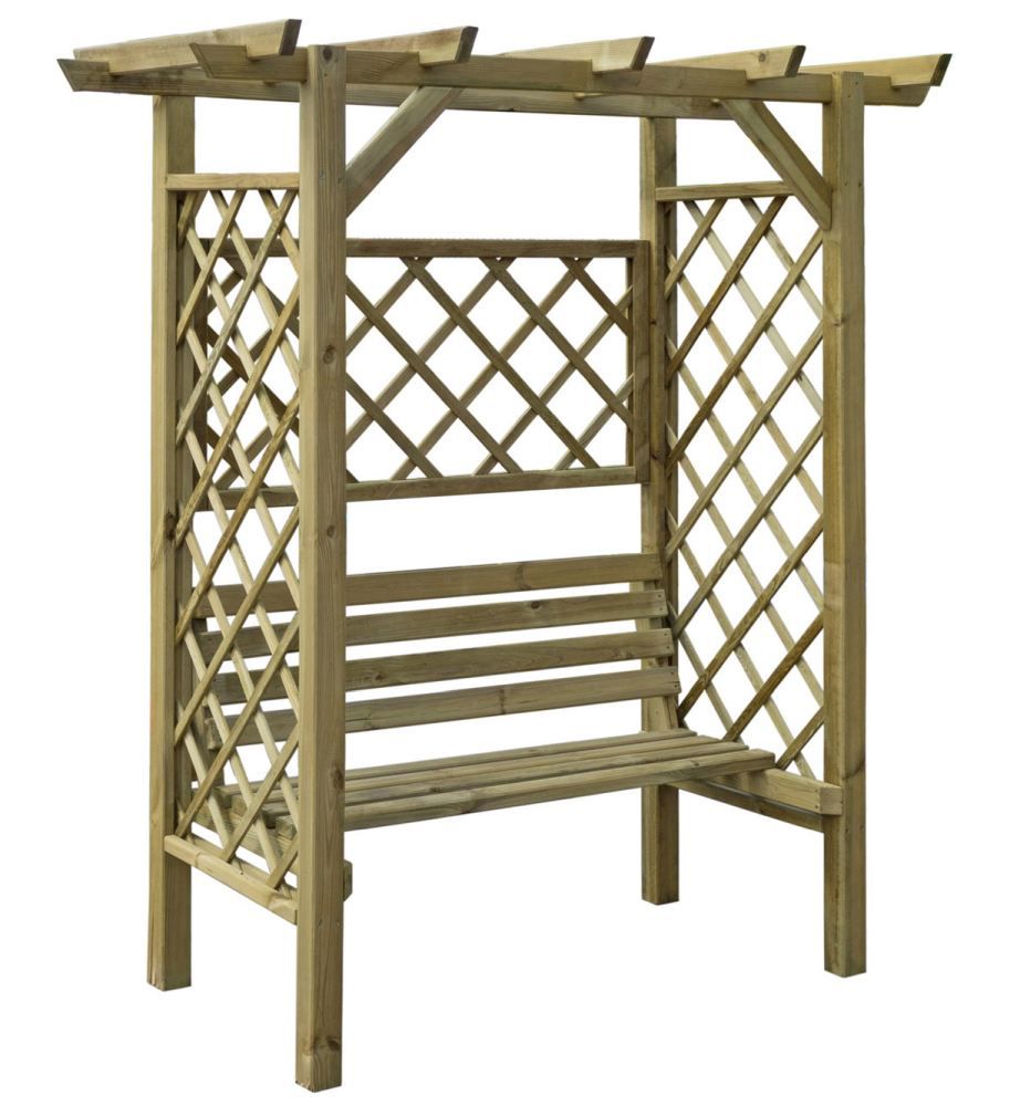 Pergola Waldrebe mit Sitzbank - Abmessung: 180 x 100 x 205 cm (B x T x H)