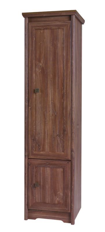 Drehtürenschrank / Kleiderschrank Pikine 02, Farbe: Eiche Dunkelbraun - 195 x 51 x 55 cm (H x B x T)