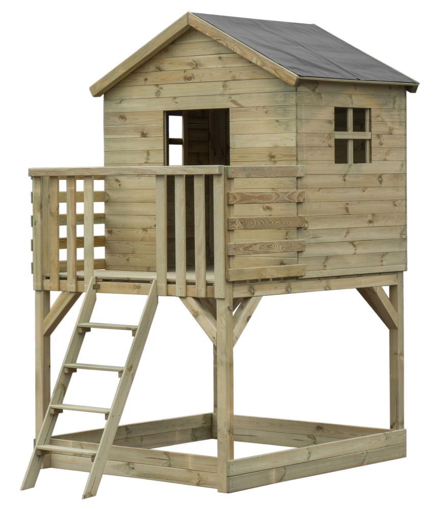 Kinderspielhaus S20A, Dach: Grau - Abmessungen: 150 x 251 cm (B x T)