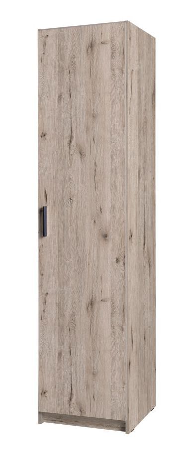 Drehtürenschrank / Kleiderschrank Tripoli 01, Farbe: Eiche- Abmessungen: 198 x 47 x 54 cm (H x B x T)