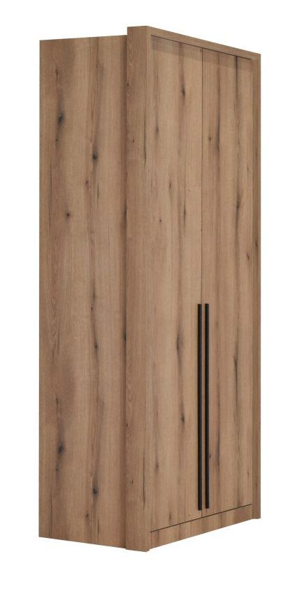 Drehtürenschrank / Kleiderschrank Cerdanyola 03, Farbe: Eiche - Abmessungen: 216 x 100 x 56 cm (H x B x T)