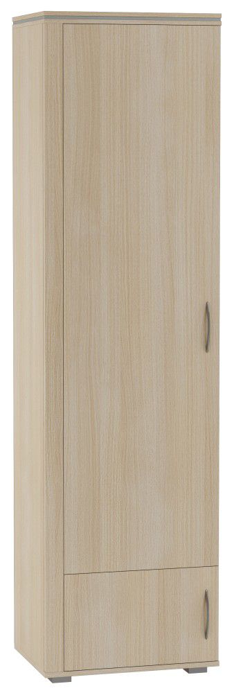 Schrank Kainanto 11, Farbe: Eiche / Grau - Abmessungen: 205 x 56 x 41 cm (H x B x T)