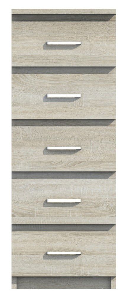 Kommode Pamulang 09, Farbe: Sonoma Eiche - Abmessungen: 112 x 42 x 40 cm (H x B x T)