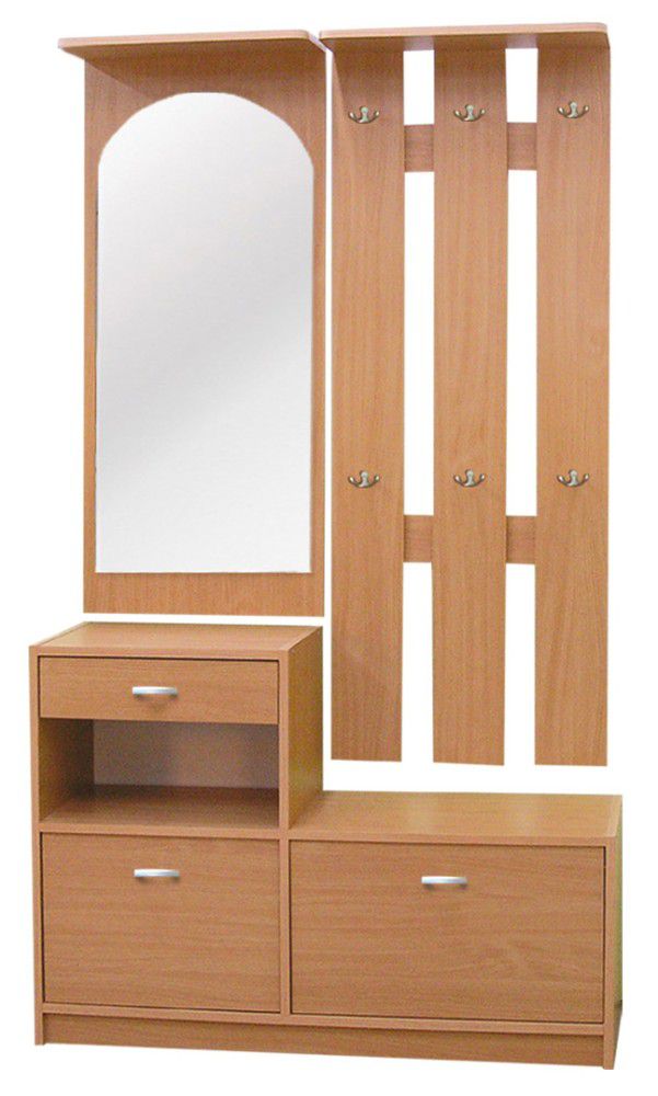 Garderobe Paseh 14, Farbe: Erle - Abmessungen: 200 x 115 x 35 cm (H x B x T)