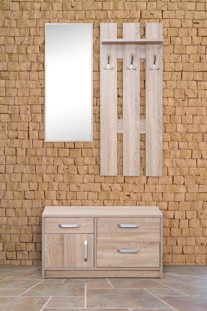 Garderobe Paseh 25, Farbe: Sonoma Eiche - Abmessungen: 200 x 90 x 36 cm (H x B x T)