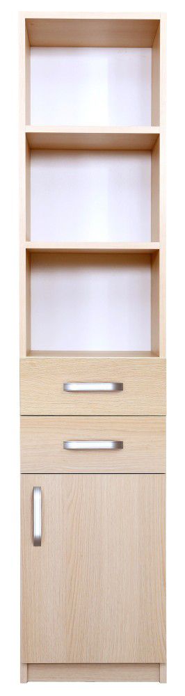 Schrank Kisaran 12, Farbe: Sonoma Eiche - Abmessungen: 180 x 40 x 38 cm (H x B x T)