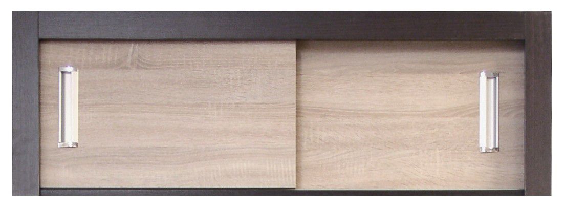 Aufsatz für Schiebetürenschrank / Kleiderschrank Sepatan 07, Farbe: Wenge / Sonoma Eiche - Abmessungen: 40 x 100 x 60 cm (H x B x T)