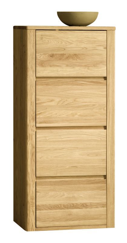 Kommode / Sideboard Jussara 14, Farbe: Natur, Eiche teilmassiv – 150 x  69 x 42 cm (H x B x T)