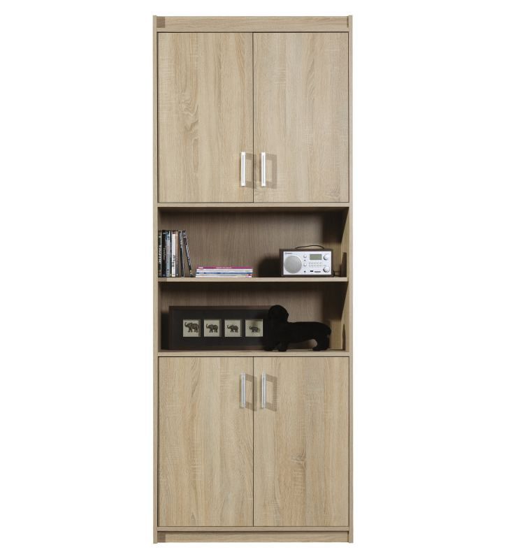 Schrank "Kontich" 06, Farbe: Eiche Sonoma - Abmessungen: 212 x 80 x 35 cm (H x B x T)