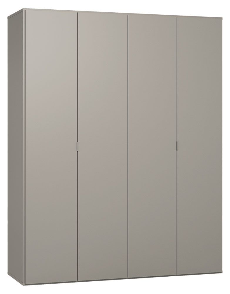 Drehtürenschrank / Kleiderschrank Bentos 15, Farbe: Grau - Abmessungen: 232 x 185 x 57 cm (H x B x T)