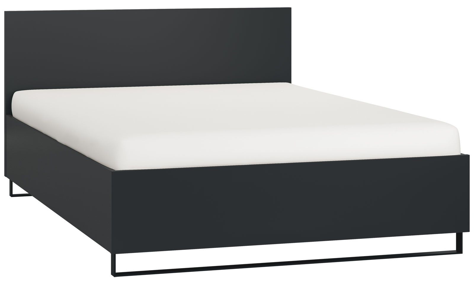 Doppelbett Chiflero 20 inkl. Lattenrost, Farbe: Schwarz - Liegefläche: 140 x 200 cm (B x L)