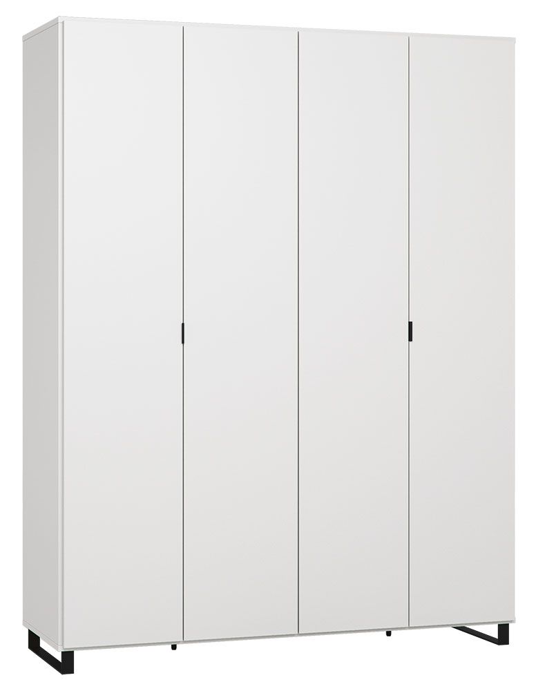 Drehtürenschrank / Kleiderschrank Chiflero 40, Farbe: Weiß - Abmessungen: 239 x 185 x 57 cm (H x B x T)