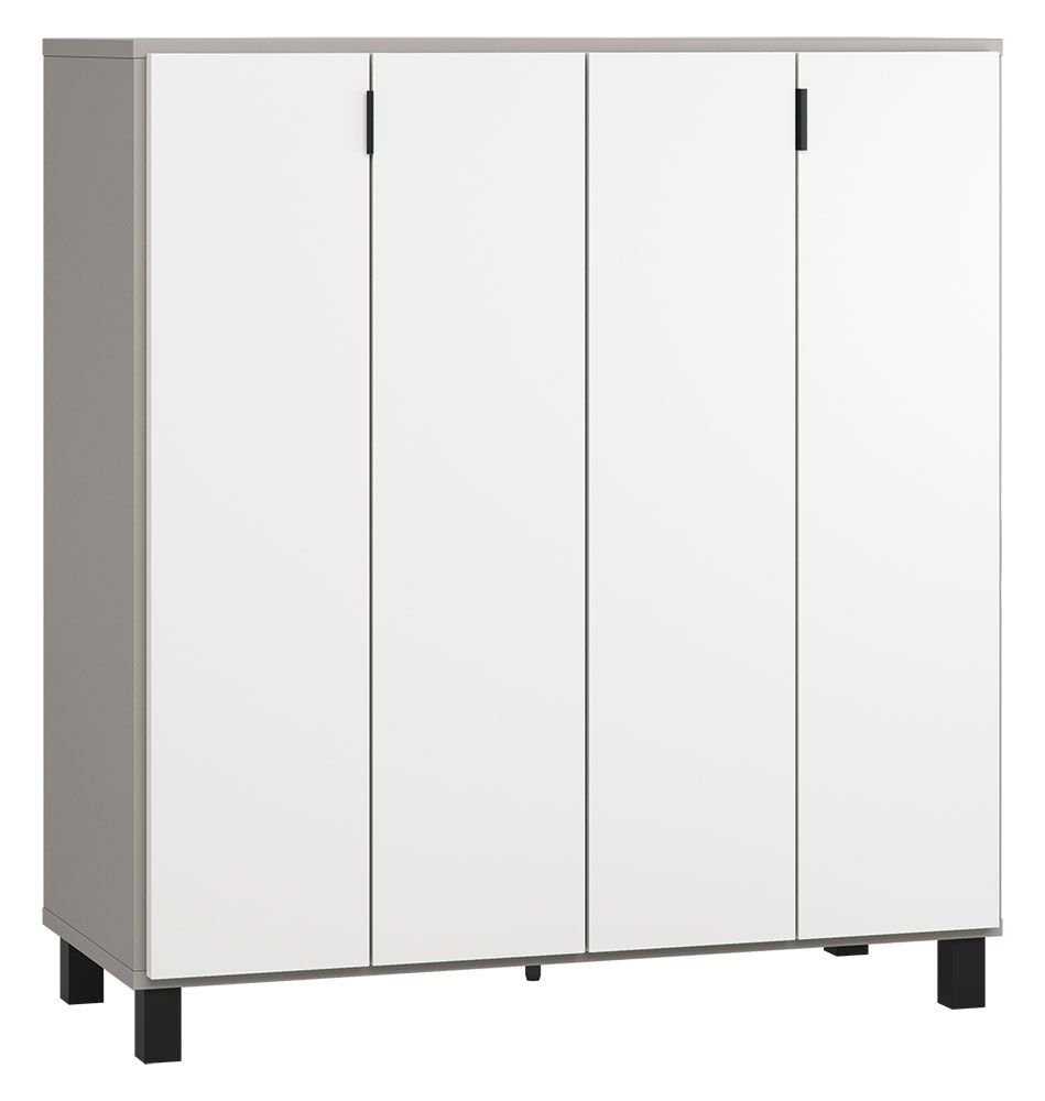 Barschrank Pantanoso 28, Farbe: Grau / Weiß - Abmessungen: 122 x 112 x 47 cm (H x B x T)