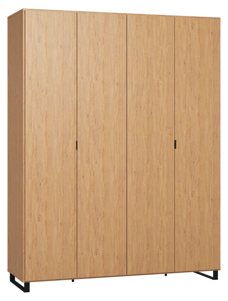 Kleiderschrank Patitas 15, Farbe: Eiche - Abmessungen: 239 x 185 x 57 cm (H x B x T)