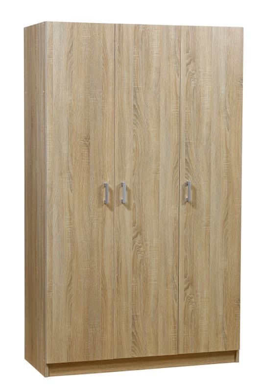 Drehtürenschrank / Kleiderschrank Plata 08, Farbe: Eiche Sonoma - 201 x 120 x 53 cm (H x B x T)