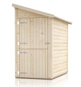 Gartenschrank Anbauschrank "Ordnung" - Ausführung: Ordnung 3, Außenmaß mit Dach: 280 x 124 cm, Außenmaß ohne Dach: 250 x 120 cm, Innenmaß: 242 x 116 cm