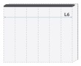 Oberer Rahmen für Drehtürenschrank / Kleiderschrank Faleasiu und Anbaumodule, Farbe: Weiß - Breite: 136 cm