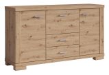 Kommode "Temerin" 07, Farbe: Eiche Rustikal - Abmessungen: 86 x 150 x 42 cm (H x B x T)