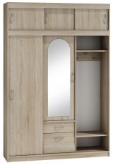 Garderobe Paseh 03, Farbe: Sonoma Eiche - Abmessungen: 220 x 150 x 40 cm (H x B x T)