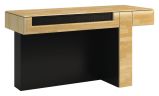 Schminktisch "Lipik" 47, Farbe: Eiche / Schwarz, teilmassiv - Abmessungen: 77 x 147 x 50 cm (H x B x T)