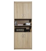 Schrank "Kontich" 06, Farbe: Eiche Sonoma - Abmessungen: 212 x 80 x 35 cm (H x B x T)