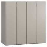 Barschrank Bentos 03, Farbe: Grau - Abmessungen: 114 x 112 x 47 cm (H x B x T)