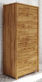 Drehtürenschrank / Kleiderschrank Tasman 08 Wildeiche massiv geölt - Abmessungen: 212 x 100 x 60 cm (H x B x T)